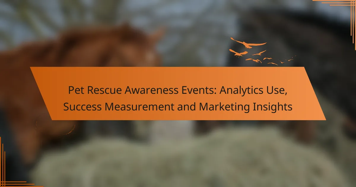Pet Rescue Awareness Events: Analytics Use, Success Measurement and Marketing Insights