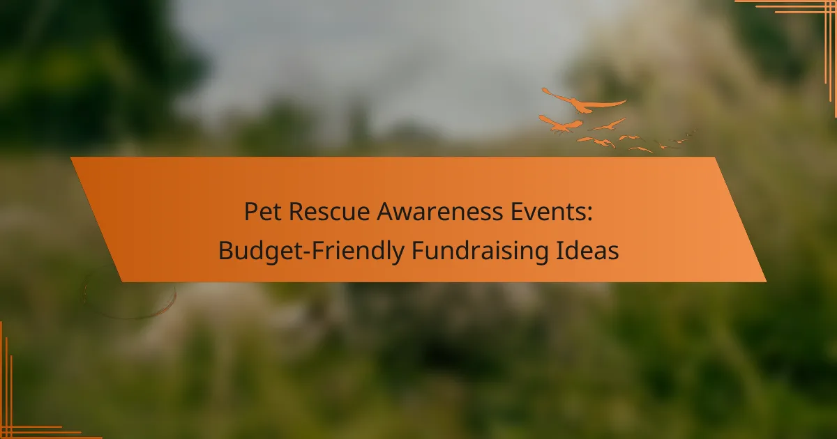 Pet Rescue Awareness Events: Budget-Friendly Fundraising Ideas
