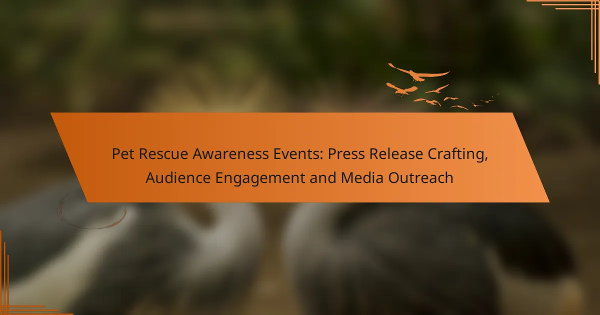 Pet Rescue Awareness Events: Press Release Crafting, Audience Engagement and Media Outreach
