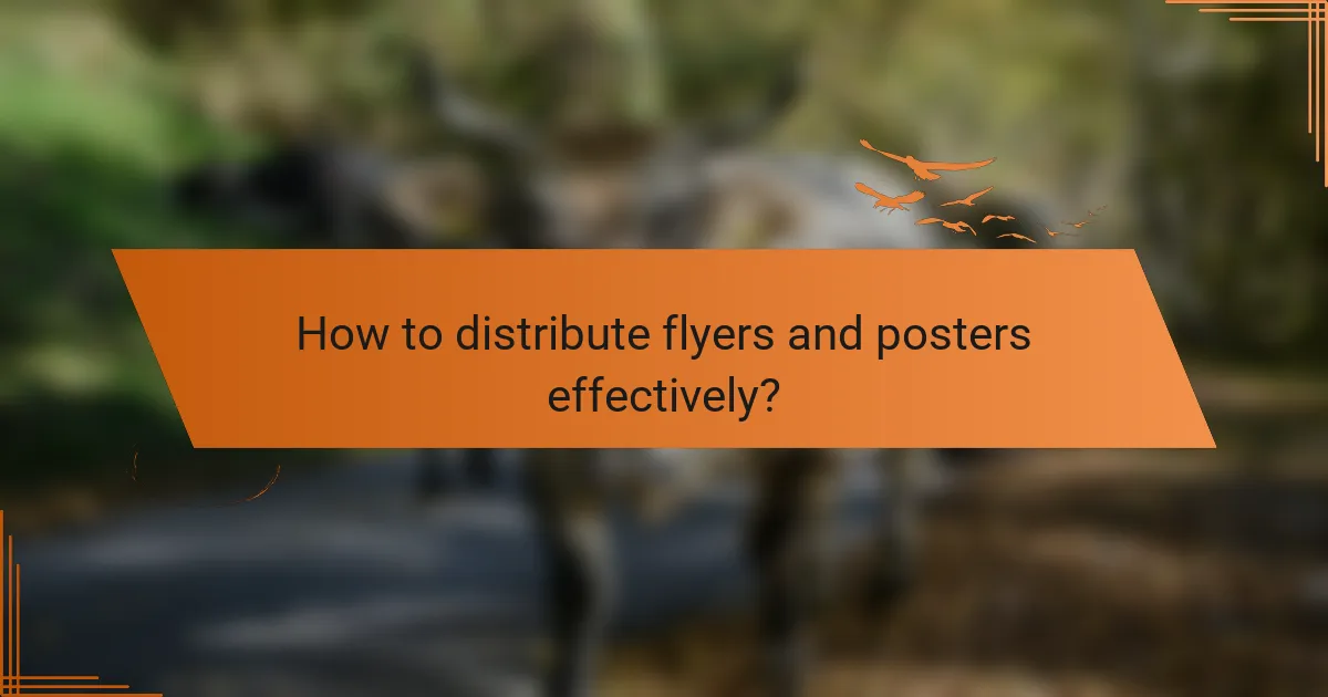 How to distribute flyers and posters effectively?