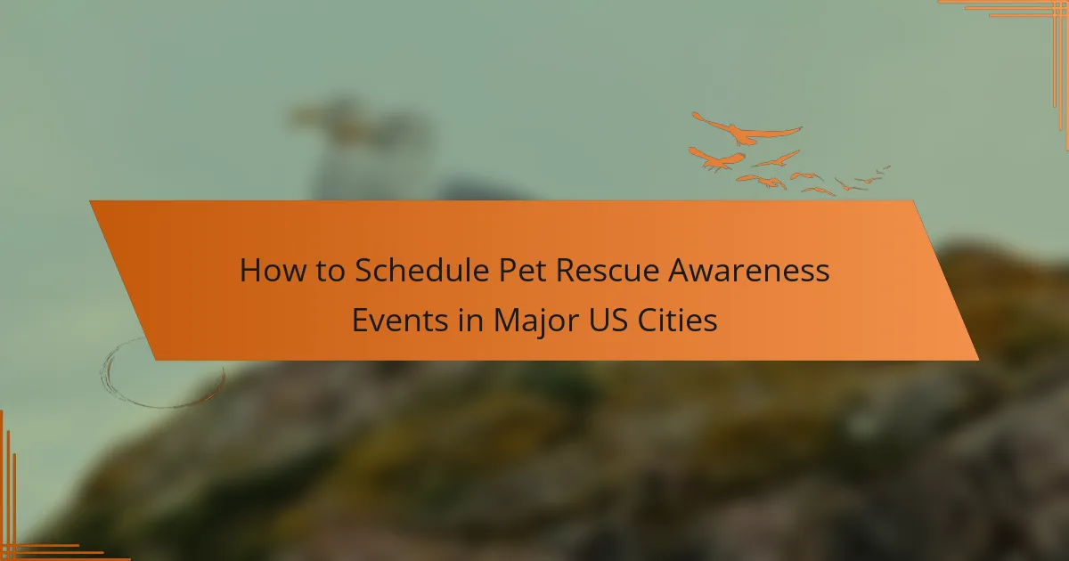 How to Schedule Pet Rescue Awareness Events in Major US Cities