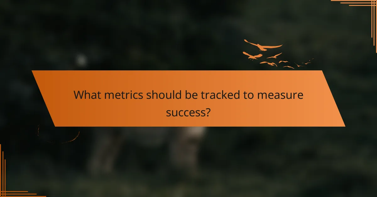 What metrics should be tracked to measure success?