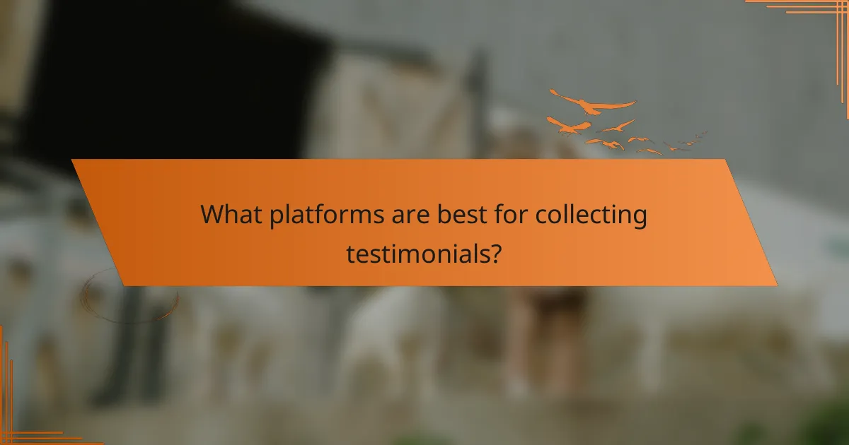 What platforms are best for collecting testimonials?